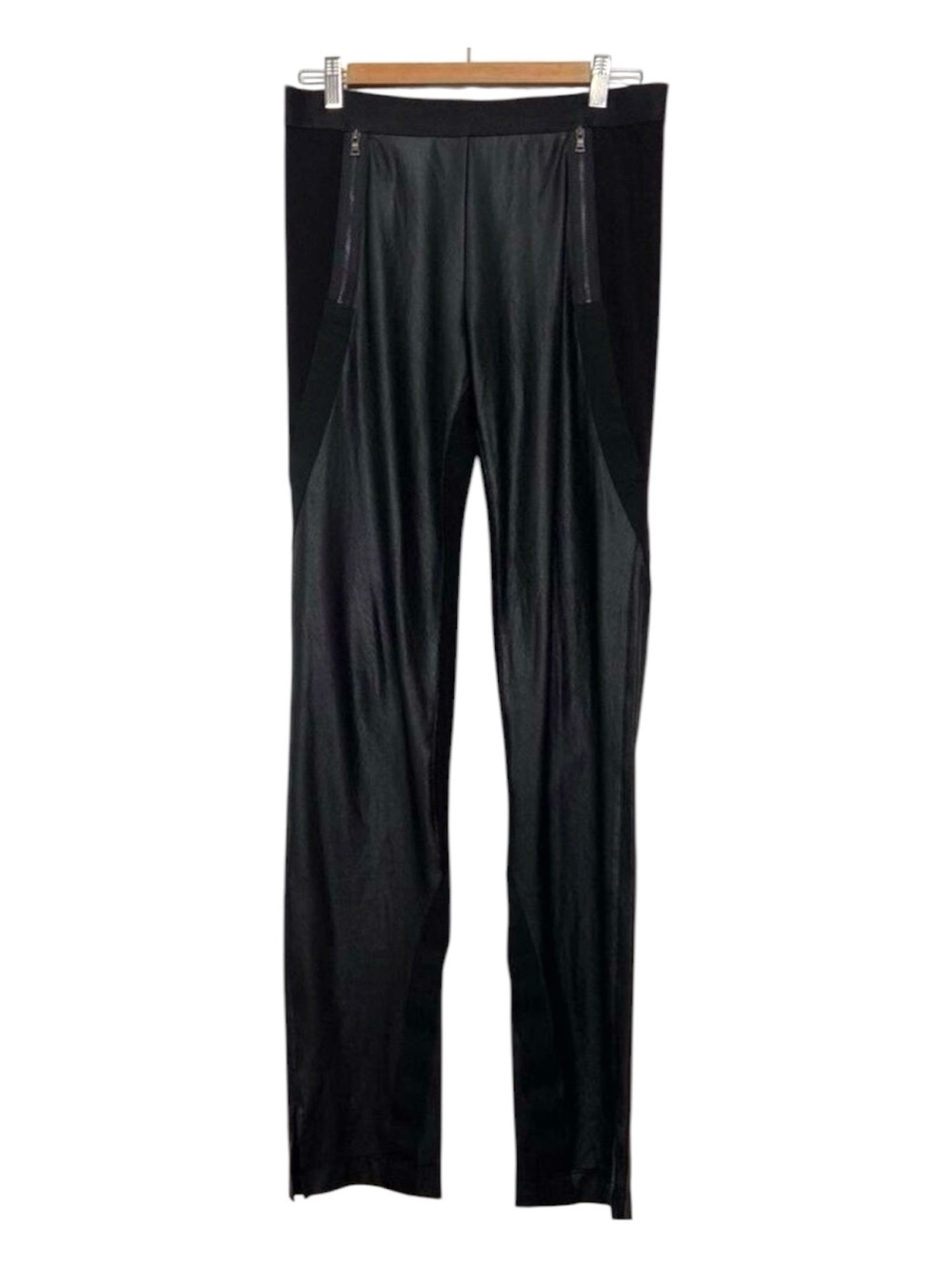 BCBGMAXAZRIA fblack faux Leather skinny pants in medium dark Academia stretchy